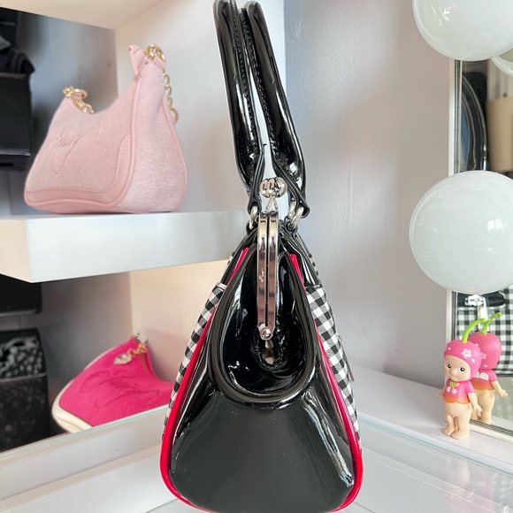 Gingham cherry skull purse - Picture 2 of 8